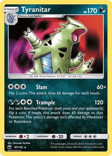 Sun & Moon Celestial Storm 87/168 Tyranitar