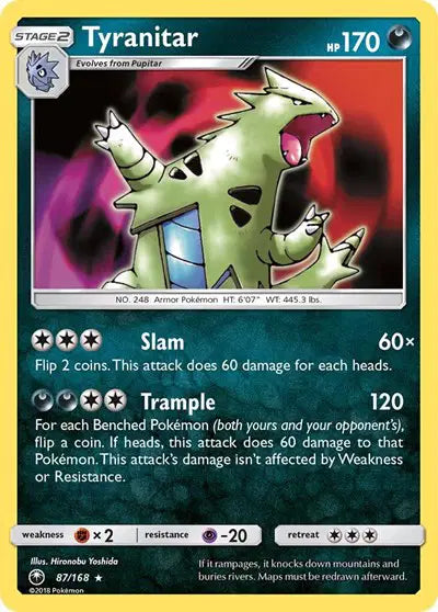 Sun & Moon Celestial Storm 87/168 Tyranitar