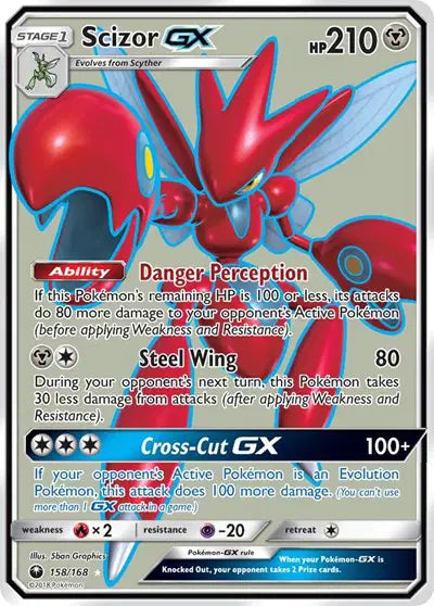 Sun & Moon Celestial Storm 158/168 Scizor GX (Full Art)