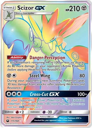 Sun & Moon Celestial Storm 175/168 Scizor GX (Secret)