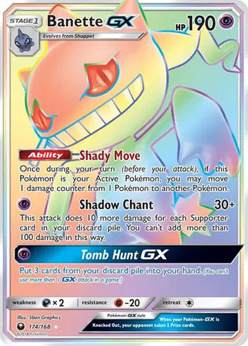 Sun & Moon Celestial Storm 174/168 Banette GX (Secret)