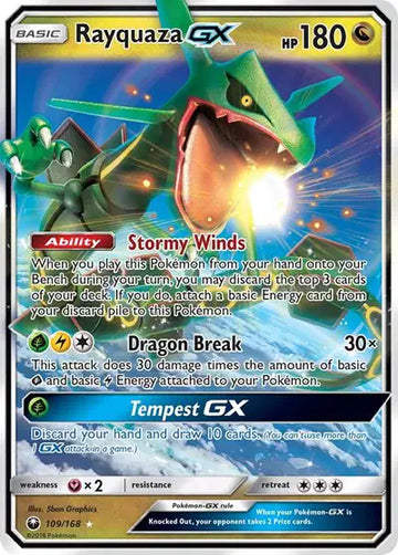 Sun & Moon Celestial Storm 109/168 Rayquaza GX
