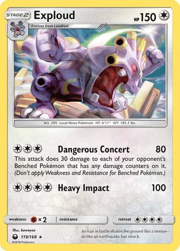 Sun & Moon Celestial Storm 119/168 Exploud