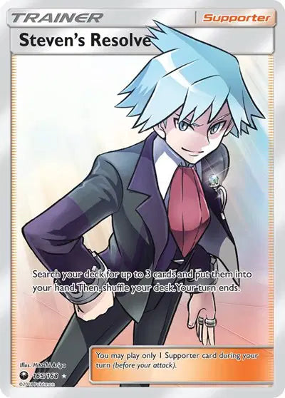 Sun & Moon Celestial Storm 165/168 Steven's Resolve (Full Art)