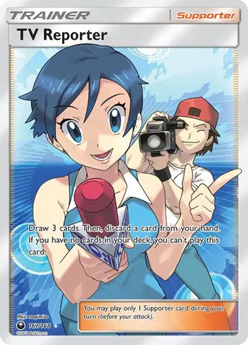 Sun & Moon Celestial Storm 167/168 TV Reporter (Full Art)