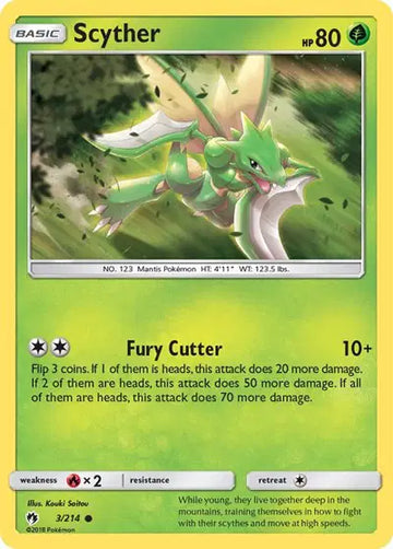 Sun & Moon Lost Thunder 3/214 Scyther