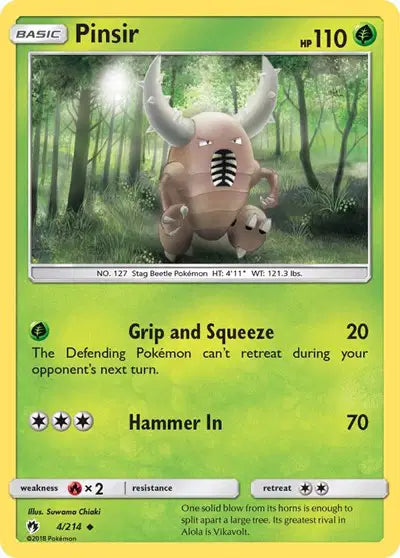 Sun & Moon Lost Thunder 4/214 Pinsir