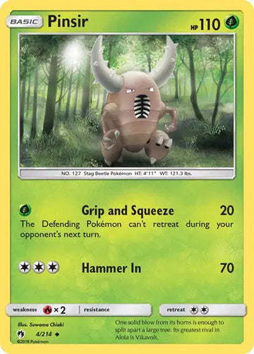 Sun & Moon Lost Thunder 4/214 Pinsir