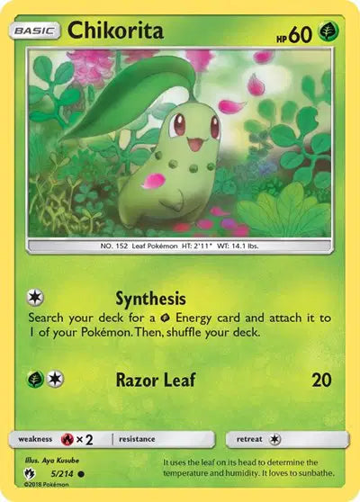 Sun & Moon Lost Thunder 5/214 Chikorita