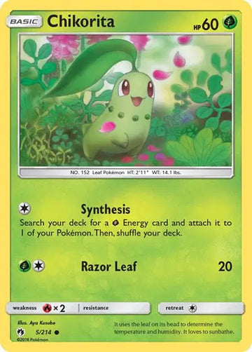 Sun & Moon Lost Thunder 5/214 Chikorita