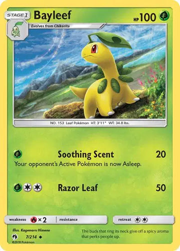 Sun & Moon Lost Thunder 7/214 Bayleef