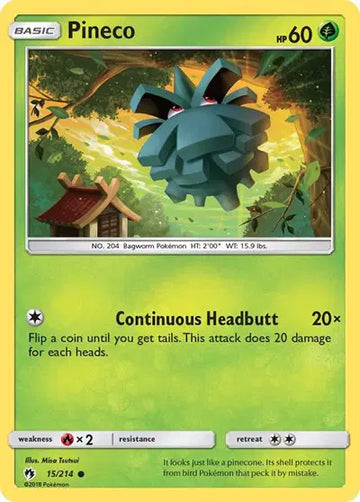 Sun & Moon Lost Thunder 15/214 Pineco