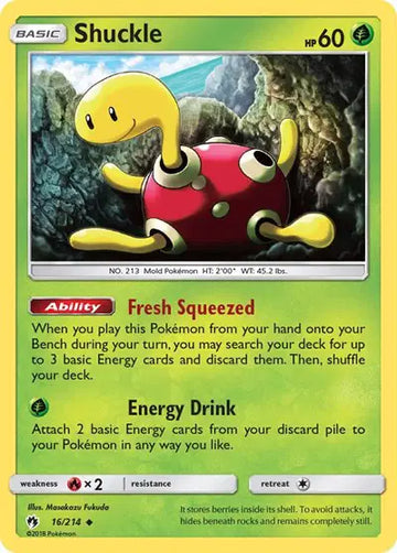 Sun & Moon Lost Thunder 16/214 Shuckle