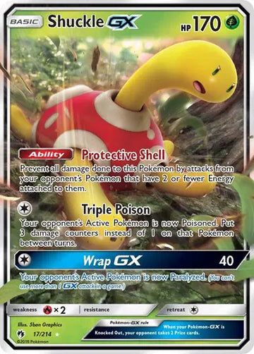 Sun & Moon Lost Thunder 17/214 Shuckle GX