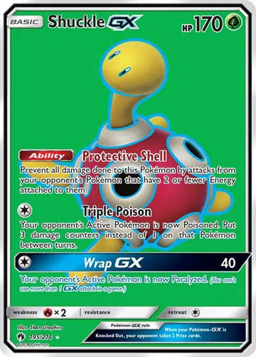 Sun & Moon Lost Thunder 195/214 Shuckle GX (Full Art)