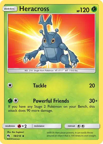Sun & Moon Lost Thunder 18/214 Heracross