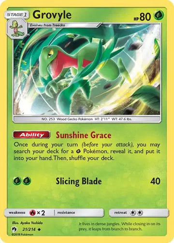 Sun & Moon Lost Thunder 21/214 Grovyle