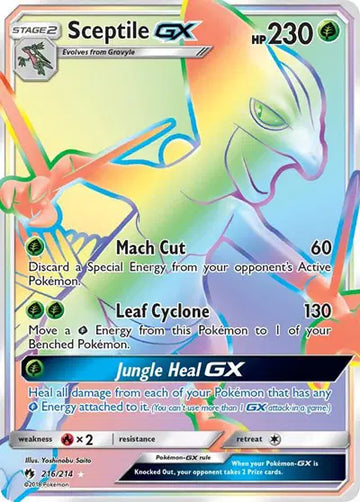 Sun & Moon Lost Thunder 216/214 Sceptile GX (Secret)