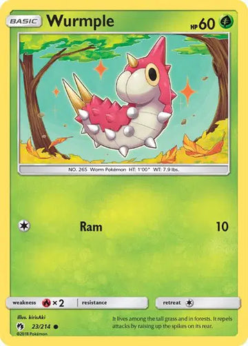 Sun & Moon Lost Thunder 23/214 Wurmple