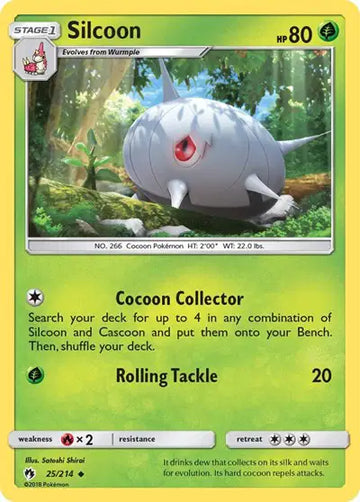 Sun & Moon Lost Thunder 25/214 Silcoon