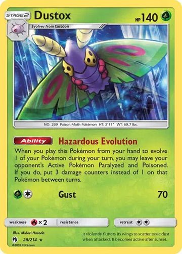 Sun & Moon Lost Thunder 28/214 Dustox