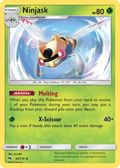Sun & Moon Lost Thunder 30/214 Ninjask