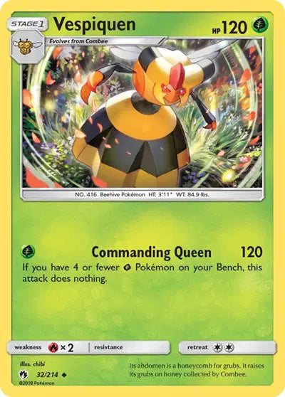 Sun & Moon Lost Thunder 32/214 Vespiquen