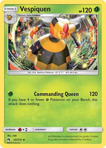 Sun & Moon Lost Thunder 32/214 Vespiquen