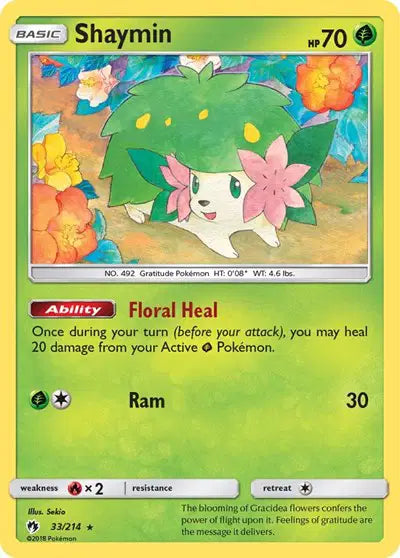 Sun & Moon Lost Thunder 33/214 Shaymin