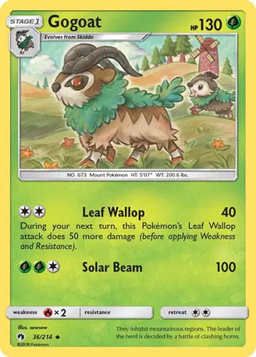 Sun & Moon Lost Thunder 36/214 Gogoat