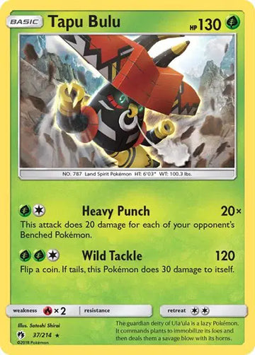 Sun & Moon Lost Thunder 37/214 Tapu Bulu