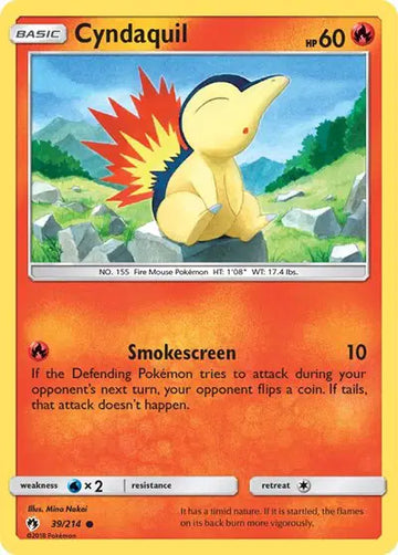 Sun & Moon Lost Thunder 39/214 Cyndaquil
