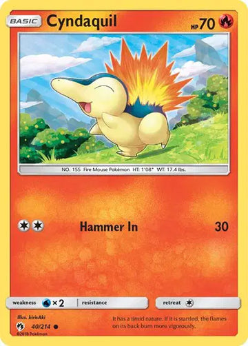 Sun & Moon Lost Thunder 40/214 Cyndaquil