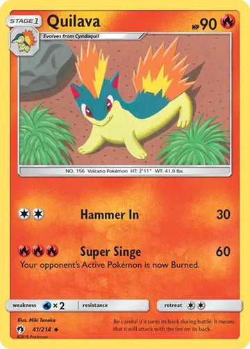 Sun & Moon Lost Thunder 41/214 Quilava
