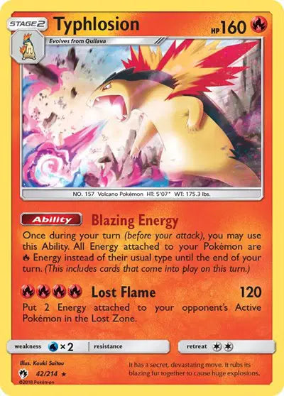 Sun & Moon Lost Thunder 42/214 Typhlosion