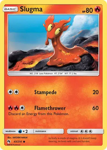 Sun & Moon Lost Thunder 43/214 Slugma