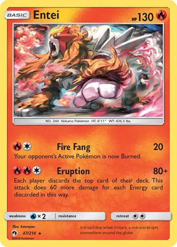 Sun & Moon Lost Thunder 47/214 Entei