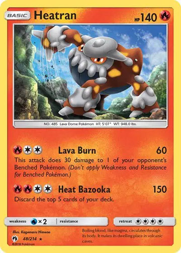 Sun & Moon Lost Thunder 48/214 Heatran
