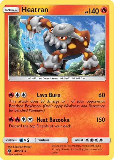 Sun & Moon Lost Thunder 48/214 Heatran
