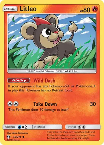 Sun & Moon Lost Thunder 50/214 Litleo