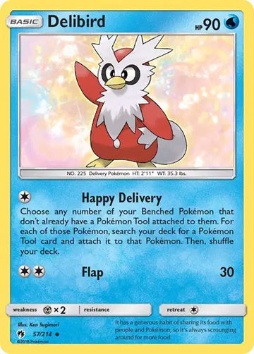 Sun & Moon Lost Thunder 57/214 Delibird