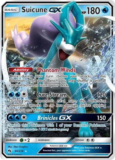 Sun & Moon Lost Thunder 60/214 Suicune GX