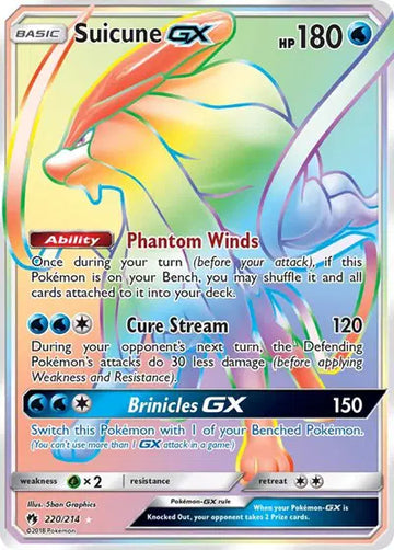 Sun & Moon Lost Thunder 220/214 Suicune GX (Secret)