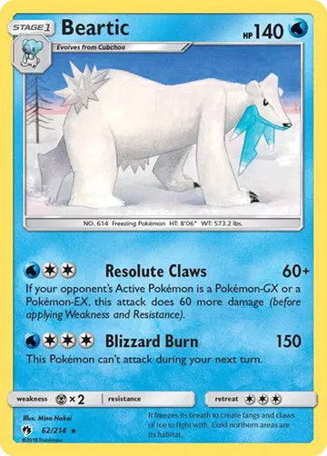 Sun & Moon Lost Thunder 62/214 Beartic