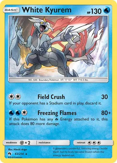 Sun & Moon Lost Thunder 63/214 White Kyurem