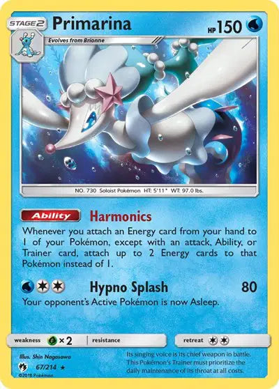 Sun & Moon Lost Thunder 67/214 Primarina