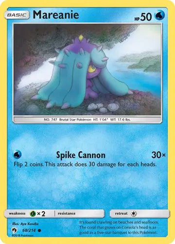 Sun & Moon Lost Thunder 68/214 Mareanie