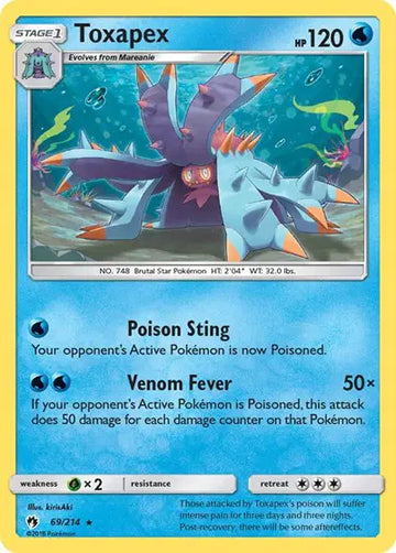 Sun & Moon Lost Thunder 69/214 Toxapex