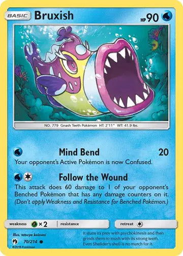 Sun & Moon Lost Thunder 70/214 Bruxish
