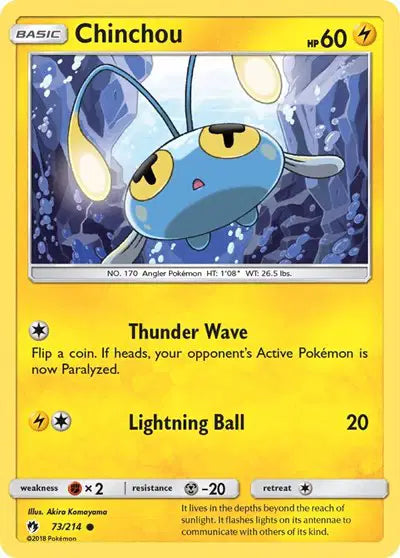 Sun & Moon Lost Thunder 73/214 Chinchou